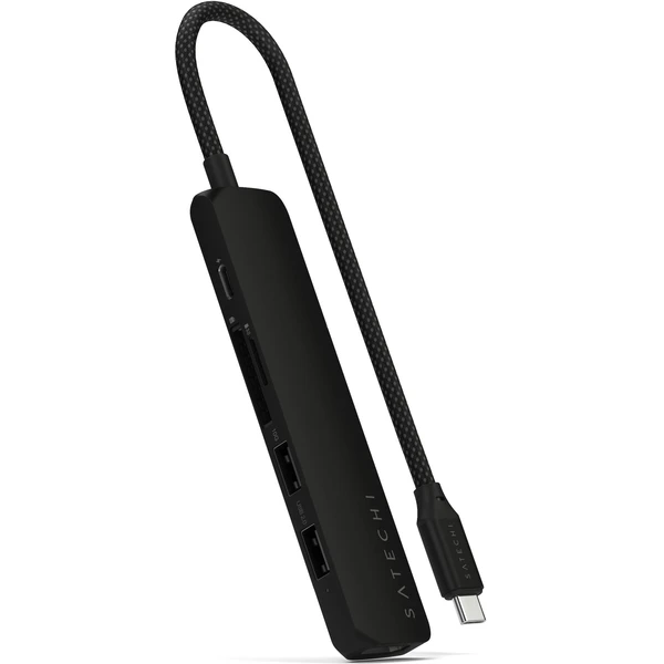 Satechi 6v1 USB-C Slim viacportový adaptér čierny - USB huby - Hlavný obrázok