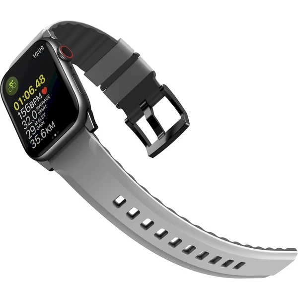 UNIQ Linus AiroSoft silikónový remienok Apple Watch 42/41/40/38mm sivý - Remienky - Hlavný obrázok