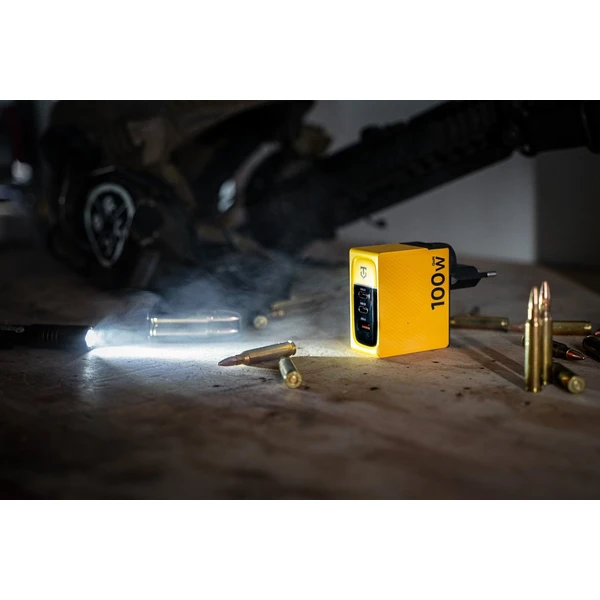 Tactical Nett Warrior GaN 100W nabíjačka žltá - Nabíjačky - Obrázok Q4A8000701