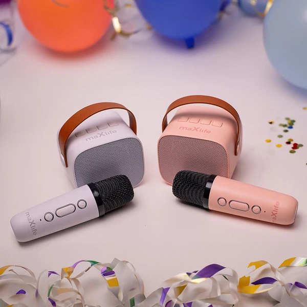Maxlife MXKS-100 Bluetooth karaoke set ružový - Reproduktory - Obrázok Q4ER000K01