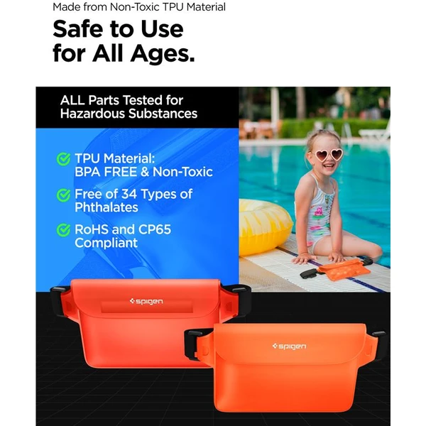 Spigen Aqua Shield WaterProof Waist Bag A620 2 Pack oranžový - Puzdra - Obrázok Q4N5000701