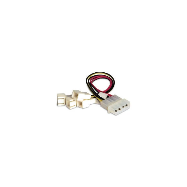 Akasa redukcia 4-pin PSU molex na 4x 3-pin fan - Káble a redukcie - Hlavný obrázok