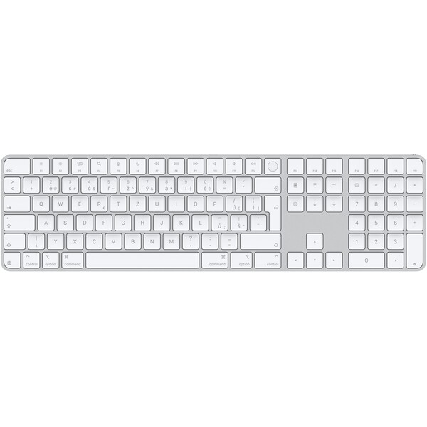Apple Magic Keyboard s Touch ID a numerickou klávesnicou strieborná - slovenská