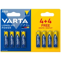 Varta Longlife POWER LR03 alkalická batéria AAA (4+4 ks) - Batérie