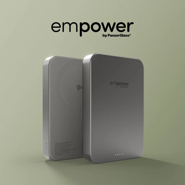 PanzerGlass® empower bezdrôtová Qi2 powerbanka 10000 mAh, MagSafe, sivá - Powerbanky - Obrázok Q73J000K01