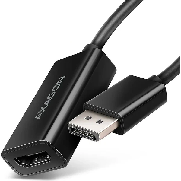 AXAGON redukcia DisplayPort/HDMI 4K 0,15m čierna - Káble a redukcie - Hlavný obrázok
