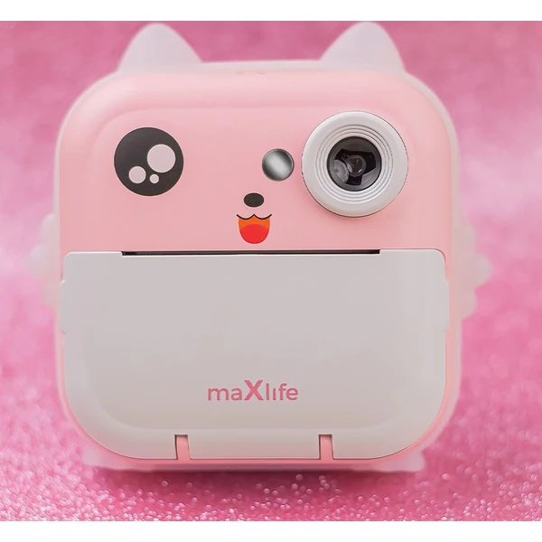 Maxlife MXPC-100 detský fotoaparát s tlačiarňou ružový - Fotoaparáty - Obrázok Q7ER000K01