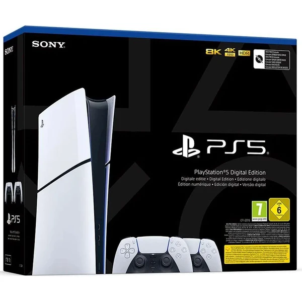 PlayStation 5 Digital Edition 825GB + DualSense Wireless Controller biely - Konzoly - Obrázok Q7HK000K01