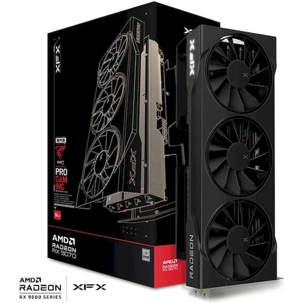XFX Swift AMD Radeon RX 9070 OC 16GB GDDR6, Triple Fan Gaming Edition - Grafické karty - Obrázok Q7LE000L01