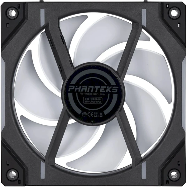 PHANTEKS D30 PWM Regular Airflow D-RGB 3x120mm čierny - Ventilátory pre PC - Obrázok Q7SC000J01