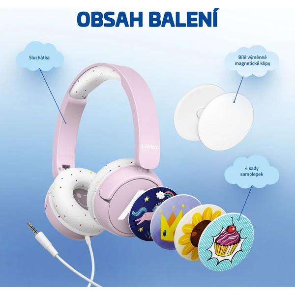 LAMAX SoundKid1 detské slúchadlá ružové - Slúchadlá - Obrázok Q7VL000K01
