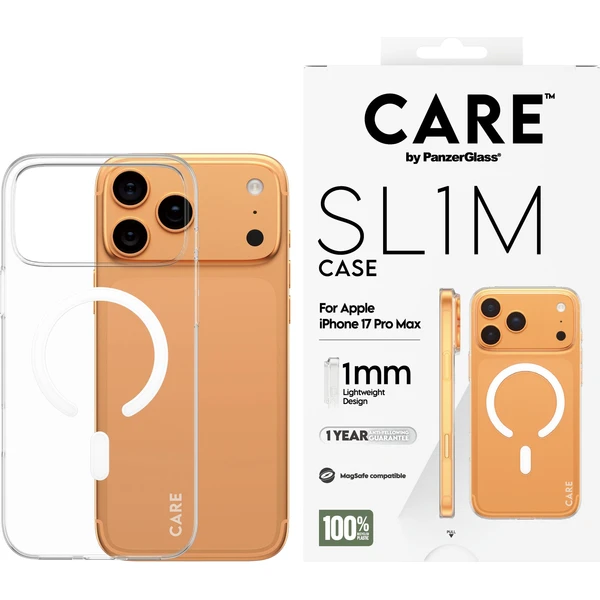 PanzerGlass® CARE SL1M (1mm) MagSafe kryt Apple iPhone 17 Pro Max číry - Puzdra - Obrázok Q7XL000K01