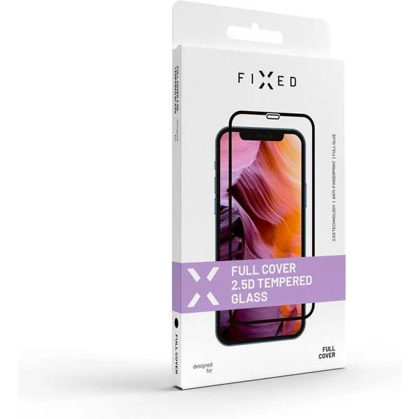 FIXED 2,5D Full-Cover tvrdené sklo 0,33 mm Apple iPhone 13/13 Pro/14/16e/17e čierne - Ochranné fólie a sklo - Obrázok Q9DWF00101