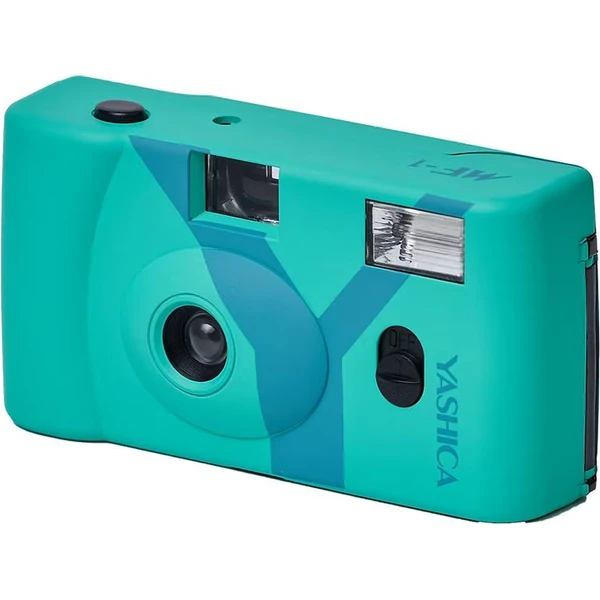 YASHICA MF-1 Snapshot Art Camera analógový fotoaparát tyrkysový - Fotoaparáty - Obrázok Q9KR000K01