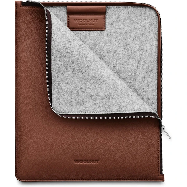Woolnut kožené puzdro Folio na iPad Pro 12,9"/iPad Pro 13"/iPad Air 13" hnedé - Puzdra - Obrázok Q9LR100501
