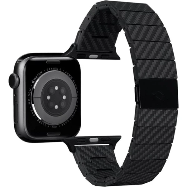 Pitaka Carbon Fiber remienok Apple Watch 49/45/44/42 mm čierny - Remienky - Obrázok Q9PM600301