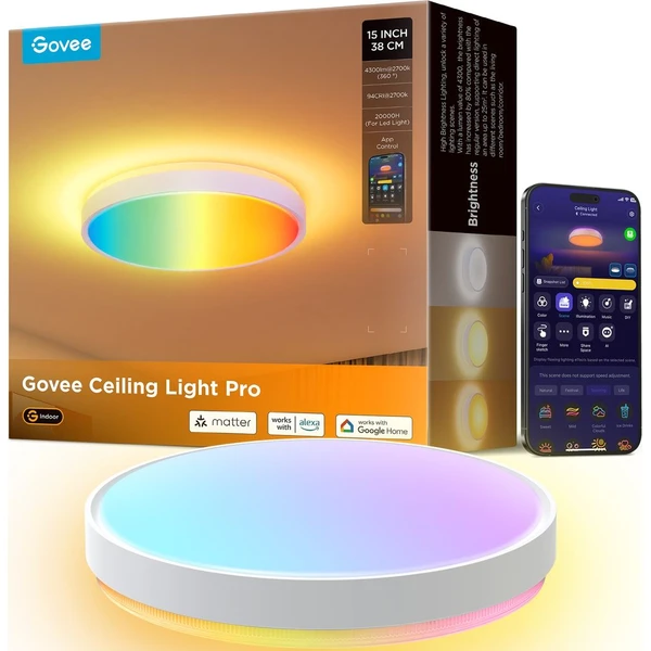 Govee RGBICWW Smart okrúhle stropné svetlo 4300lm 38cm Matter - Inteligentné osvetlenie - Hlavný obrázok
