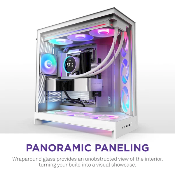 NZXT H9 Flow RGB biela - Počítačové skrine - Obrázok QA7K000K01