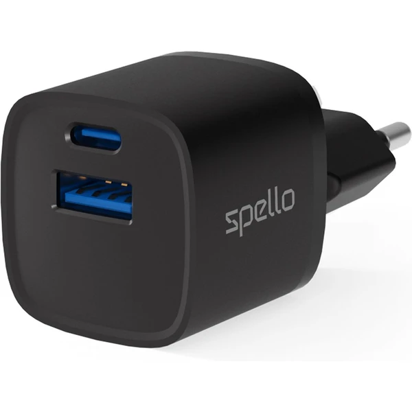 Spello ForceBoost GaN 20W nabíjací adaptér čierny - Nabíjačky - Obrázok QAIE000O01