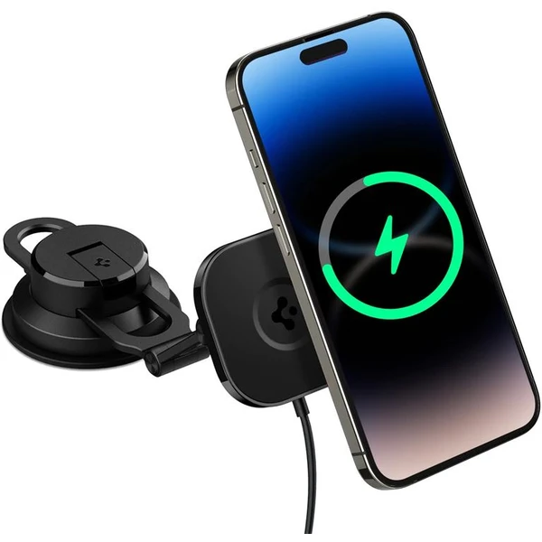 Spigen OneTap 3 Pro Wireless Car Charger Mount ( ITS35W-3) MagSafe držiak s nabíjaním čierny - Držiaky - Hlavný obrázok