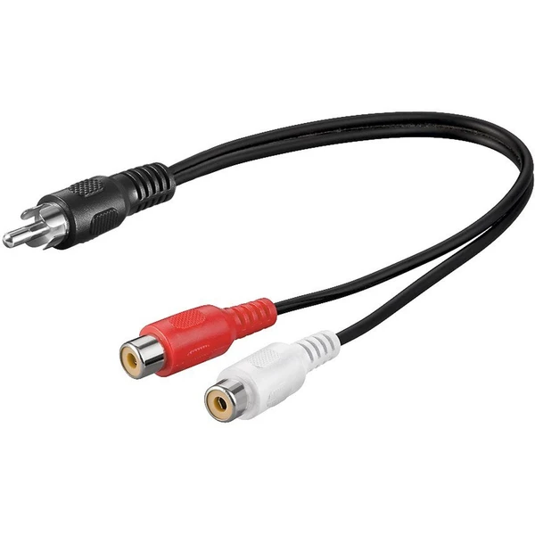 PremiumCord kábel 1x CINCH male - 2x CINCH female 20 cm - Káble a redukcie - Hlavný obrázok