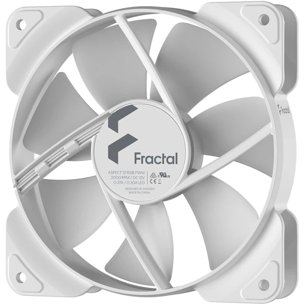 Fractal Design Aspect 12 RGB PWM White biely - Ventilátory pre PC - Obrázok QBH8G00101
