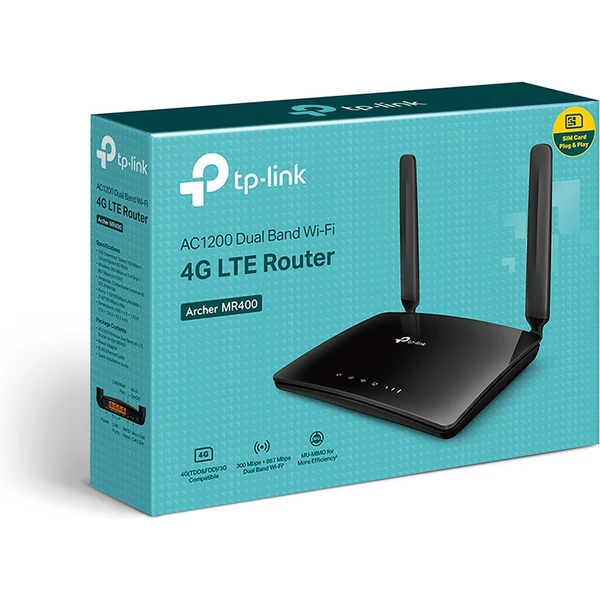 TP-Link Archer MR400 Wi-Fi 5 router čierny - Wi-Fi routery - Obrázok QBQFF00101