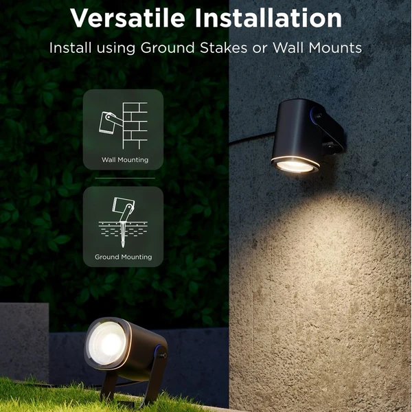 Govee RGBWW Smart záhradné reflektory 750lm 2ks Matter - Inteligentné osvetlenie - Obrázok QBQK000K01