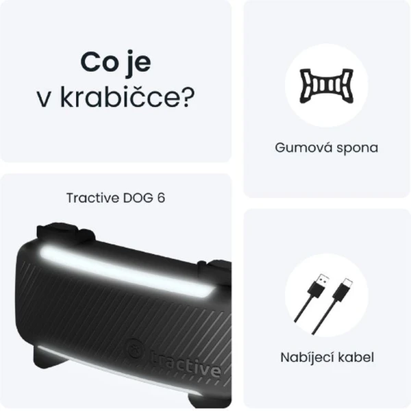 Tractive GPS DOG 6 lokátor polohy a aktivity pre psov čierny - GPS Moduly  - Obrázok QBTD000L01