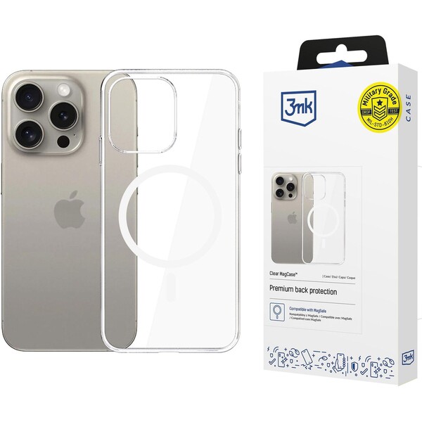 3mk ochranný kryt Clear MagCase pre Apple iPhone 15 Pro