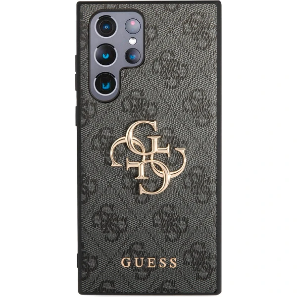 Guess PU 4G Metal Logo kryt Samsung Galaxy S23 Ultra sivý - Puzdra - Obrázok QEIL300401