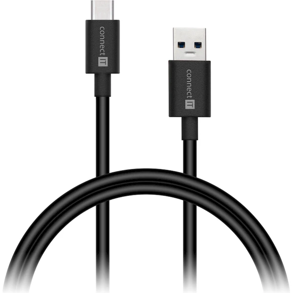 CONNECT IT Wirez USB-C/USB-A napájací kábel 1m čierny - Káble a redukcie - Hlavný obrázok