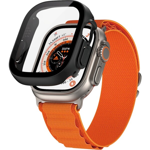 PanzerGlass Apple Watch Ultra 3/2/1 ochranný kryt s D3O - čierny rámček