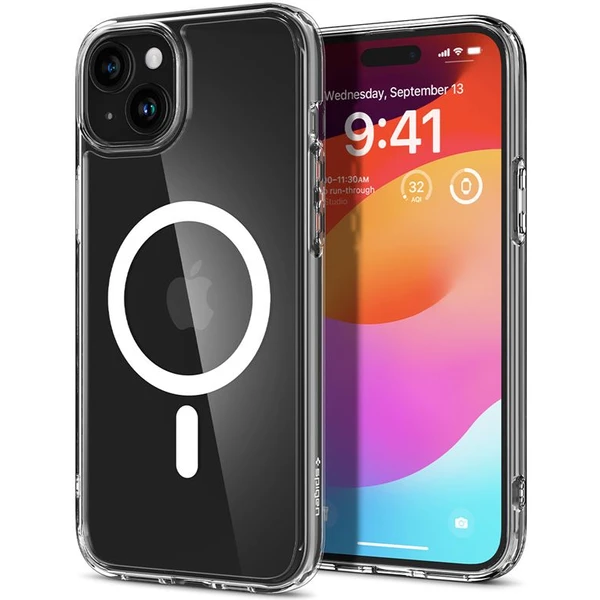Spigen Ultra Hybrid MagFit kryt iPhone 15 biely - Puzdra - Hlavný obrázok
