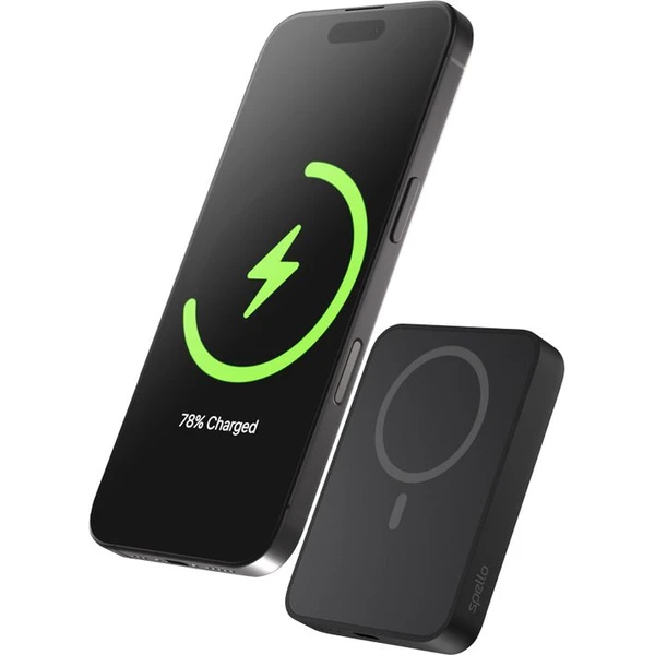 Spello ForcePack 5000mAh magnetická bezdrôtová powerbanka čierna - Powerbanky - Obrázok QHPD000K01