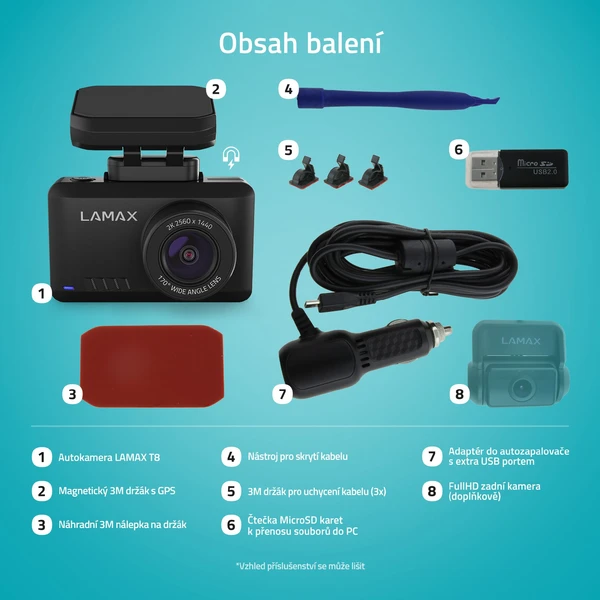 LAMAX T8 autokamera - Kamery - Obrázok QHSL000K01