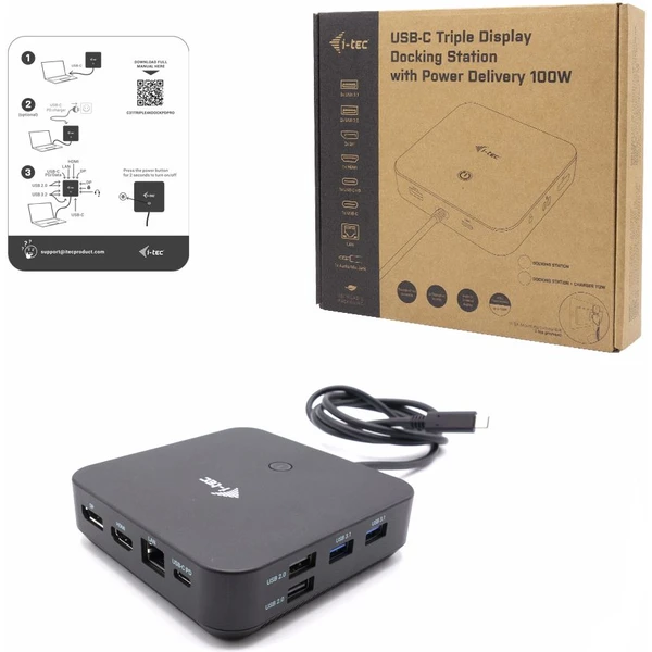 i-tec USB-C HDMI Dual DP dokovacia stanica - Dokovacie stanice - Obrázok QIDZF00101