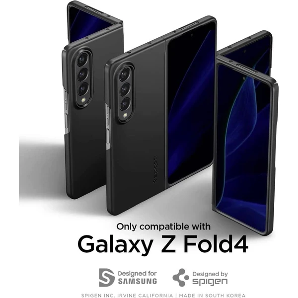Spigen AirSkin Color kryt Samsung Galaxy Z Fold4 čierny - Puzdra - Obrázok QIPF100501