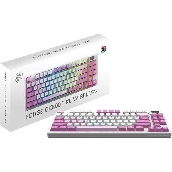 MSI FORGE GK600 TKL Violet bezdrôtová herná klávesnica CZ/SK - Klávesnice - Obrázok QIUF000K01