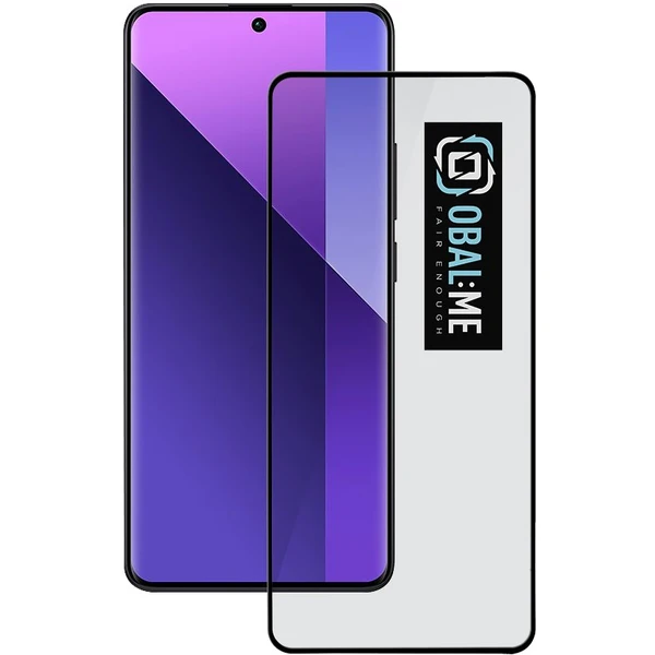 OBAL:ME 5D Tvrdené Sklo pre Xiaomi Redmi Note 13 Pro+ 5G čierne - Ochranné fólie a sklo - Hlavný obrázok