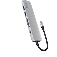 iWant by Epico 6v1 hliníkový hub 8K s USB-C strieborný - USB huby