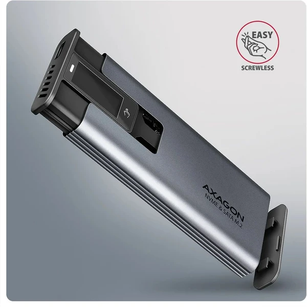 AXAGON EEM2-SD2 USB-C externý box - Externé boxy - Obrázok QL9M000K01