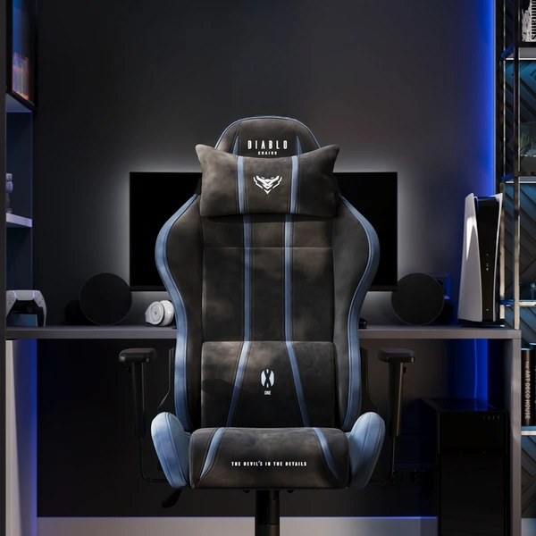 Diablo X-One 2.0 Normal Size herná stolička látková nočne modrá - Stoličky - Obrázok QN2G000K01