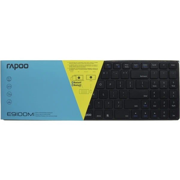 Rapoo E9100M bezdrôtová klávesnica čierna - Klávesnice - Obrázok QNSL600301