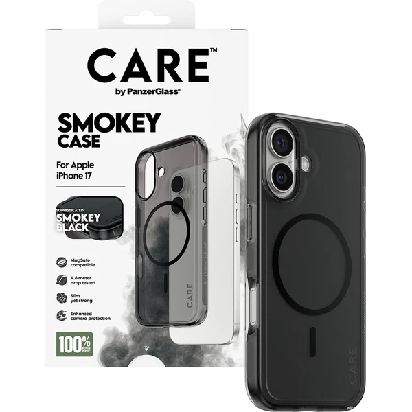 PanzerGlass® CARE Smokey kryt s MagSafe Apple iPhone 17 dymový/čierny - Puzdra - Obrázok QODH000K01