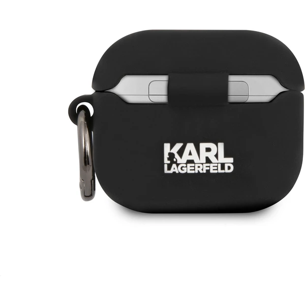 Karl Lagerfeld Rue St Guillaume silikónové púzdro pre Airpods 3 čierne - Puzdra - Obrázok QOOKF00101