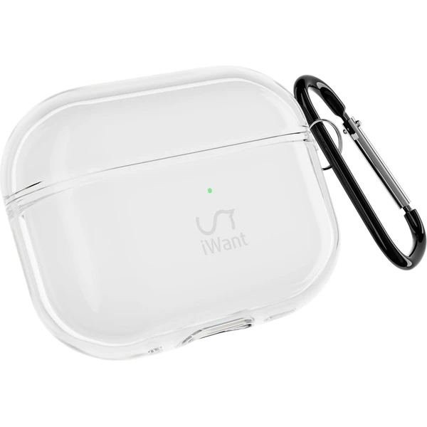 iWant AirPods Pro 3 transparentné púzdro biele - Puzdra - Hlavný obrázok