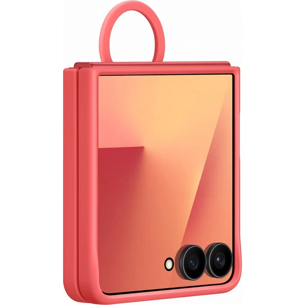 Samsung Ring Silicone Case ochranný kryt Galaxy Z Flip7 červený - Puzdra - Obrázok QPGE000K01