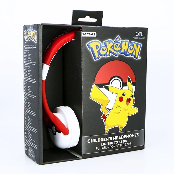 OTL detské náhlavné slúchadlá s motívom Pokémon červené - Slúchadlá - Obrázok QQHB300401
