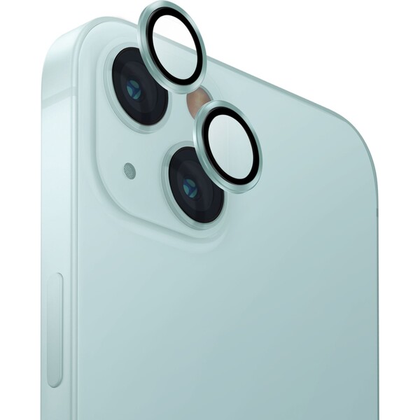 UNIQ OPTIX IPHONE 15/15PLUS (2023) 6.1 / 6.7 ALUMINIUM CAMERA LENS PROTECTOR - COOL MINT (MINT)
